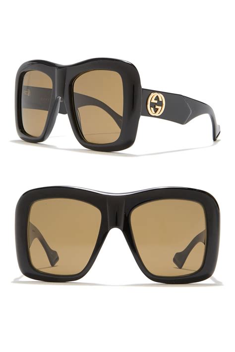 gucci square sunglasses black bloomingdales|gucci black oversized square sunglasses.